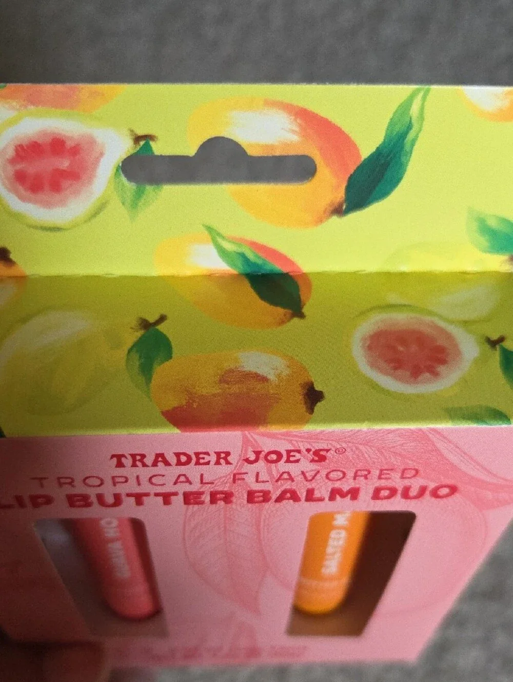 Trader Joe's Tropical Lip Butter Balm Duo Guava Honey Mango Limited Edition NIP